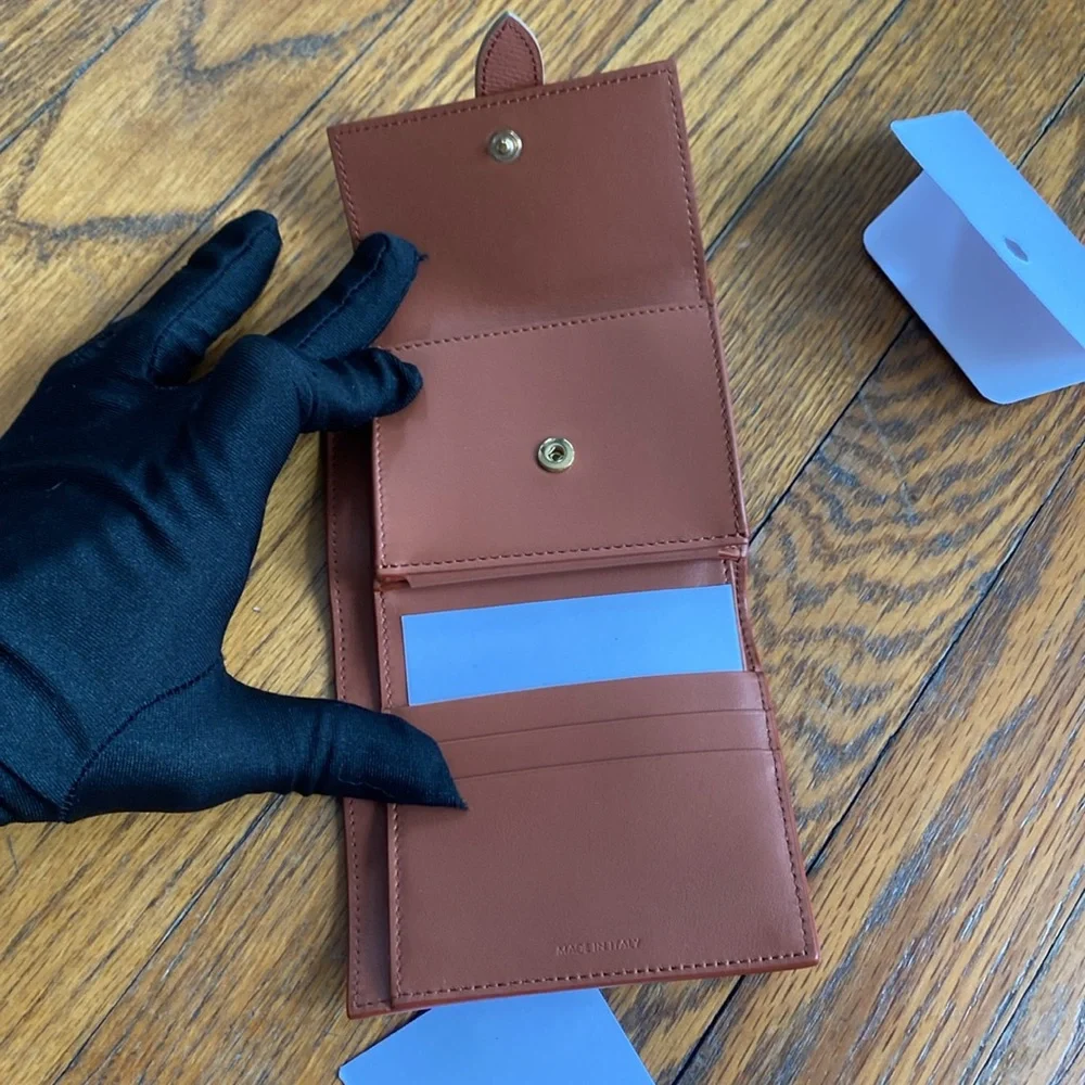 Celine Small Bicolor Strap Grained Leather Wallet